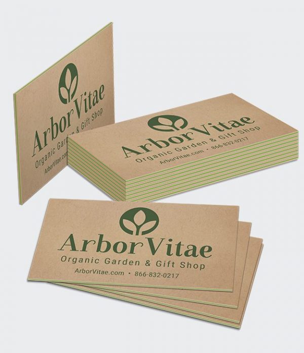 Kraft paper business card samples