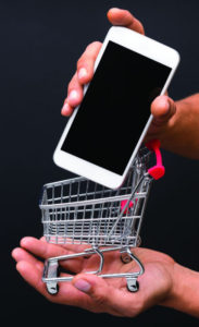 Phone in a basket